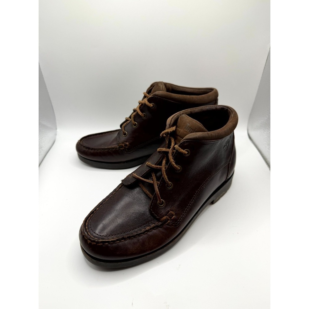 Timberland‎ Womens 7.5 M Chukka Brown Leather Ankle Lace Up Waterproof Work Boot